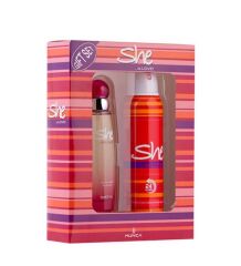 She Is Love Edt 50 ml Kadın Parfüm Ve 150 ml Deodorant Set