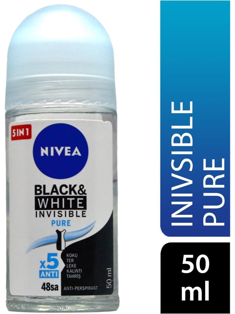Nivea Nivea Roll On 50 ml Kadın Invisible Black & White Pure