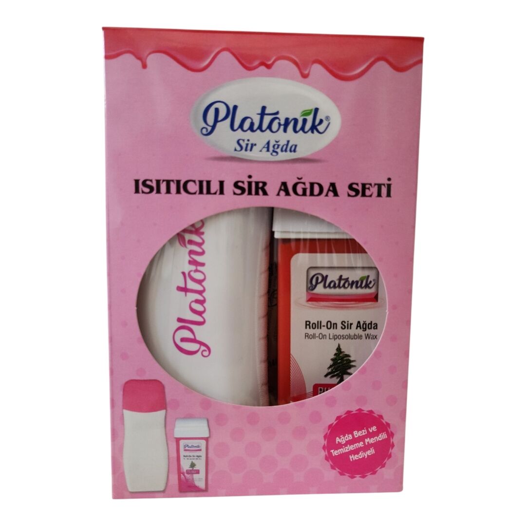 Platonik Isıtıcılı Sir Ağda Seti (Ağda Bezi ve Temizleme Mendili Hediyeli )