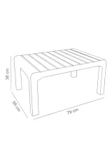 HOLİDAY HAWAİ BAHÇE VE BALKON OTURMA GURUBU (ÇÖL GRİ)