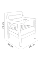 HOLİDAY HAWAİ BAHÇE VE BALKON OTURMA GURUBU (ÇÖL GRİ)