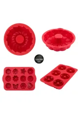 Tosyalı Home Stil Silikon Kek ve Kurabiye Kalıbı 4'lü Set Karma