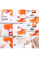 Tosyalı Home Çıt Çıt Düğme Ve Pensesi 100 Set Çıt Çıt Metal Düğme Yapma Seti