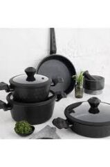 Karaca Biodiamond Antibakteriyel Kulp 7 Parça Tencere Seti