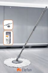 Saplı Mop Yedek Püskül Ve Döner Başlıklı Sopa Set