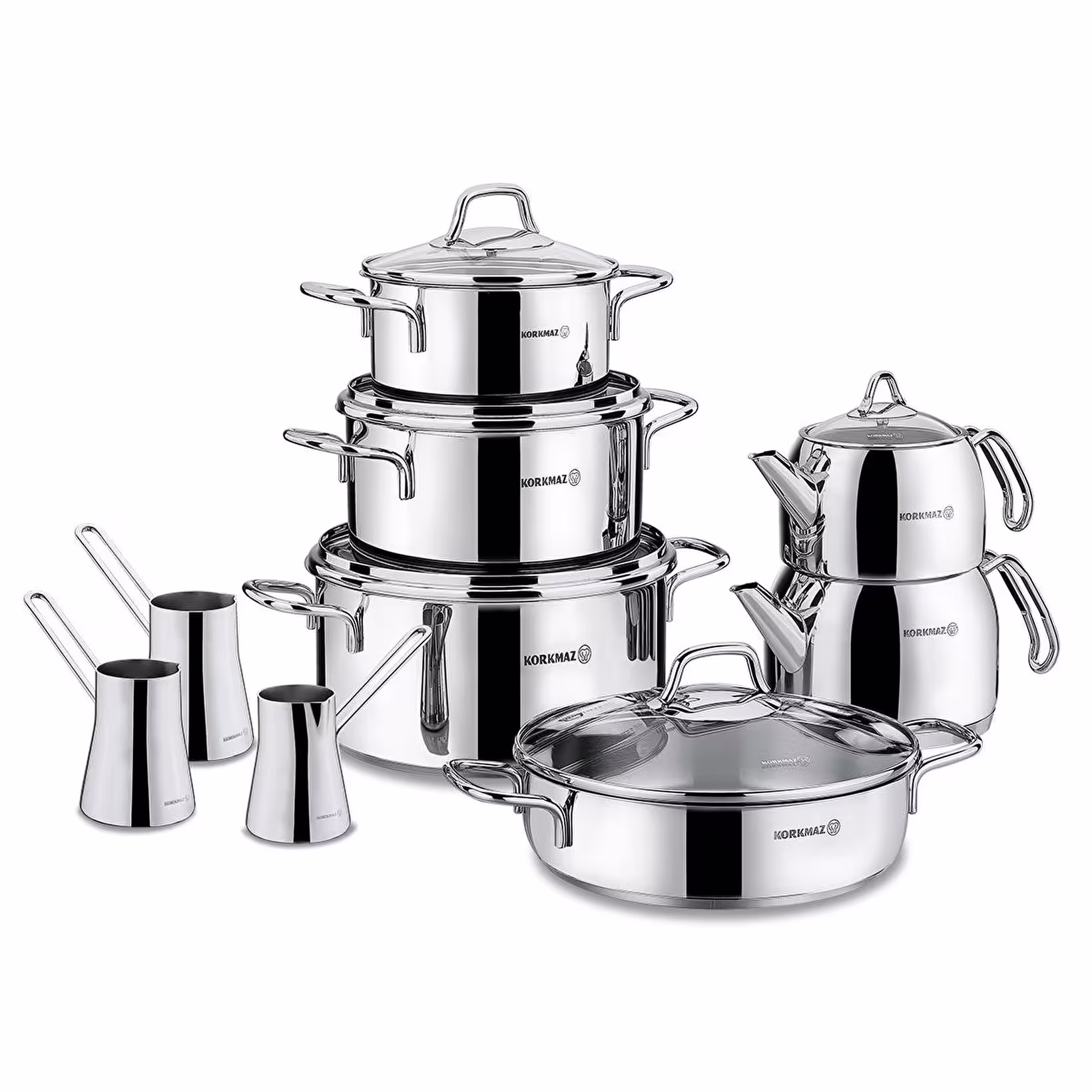 Korkmaz A1606-1 Perla 14 Parça Çelik Çeyiz Seti