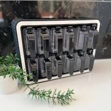 Baroness 12'li Standlı Kendinden Yapışkanlı Kaşıklı Kapaklı Baharatlık Takımı