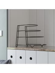 Tosyalı Home 4 Katlı Metal Organizer Tava Rafı Siyah