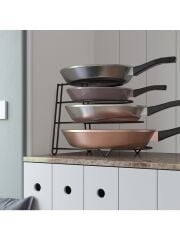 Tosyalı Home 4 Katlı Metal Organizer Tava Rafı Platin