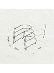 Tosyalı Home 4 Katlı Metal Organizer Tava Rafı Platin