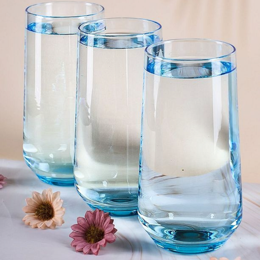 Paşabahçe Su Bardağı 420015 3'lü Allegra 470cc Turkuaz