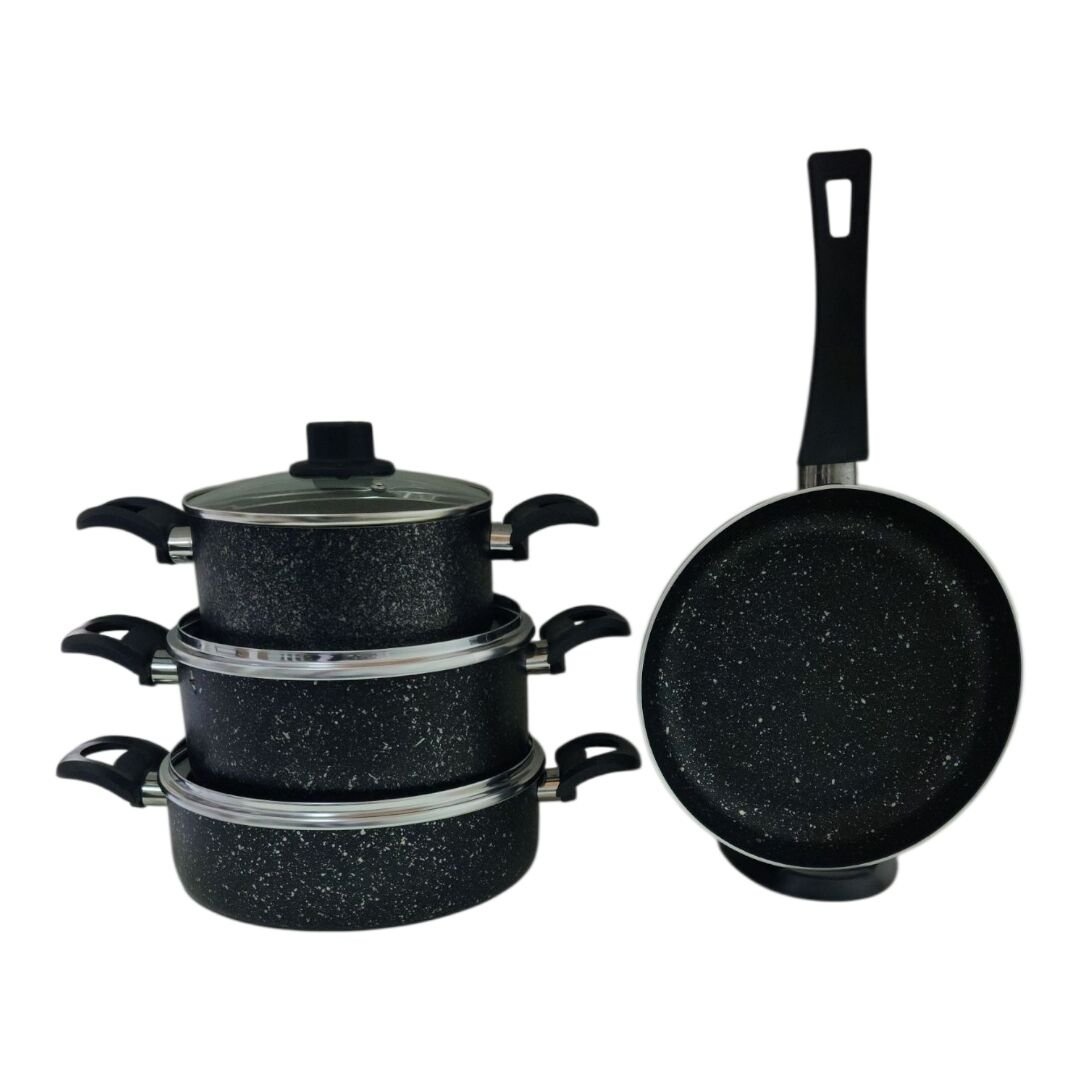 Harika 7 Parça Granit Tencere Set (Non Stıck Alemınyum)