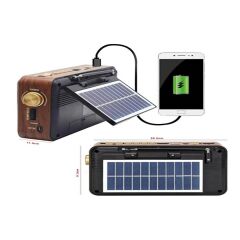 Cameron cm-102BT Güneş Enerjili Radyo , Bluetooth Çalar , Telefon Şarj Edebilir