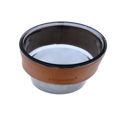 Tosyalı Home DERİLİ KAPAKLI CAM KUPA 400 ML