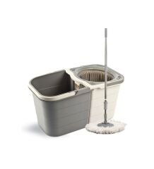 Mr Pratic MR235  Döner Başlıklı Temizlik Seti ( Kirli Su & Temiz Su Ayrı Kova ) 19 LT