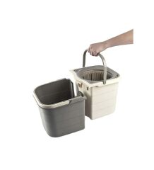 Mr Pratic MR235  Döner Başlıklı Temizlik Seti ( Kirli Su & Temiz Su Ayrı Kova ) 19 LT