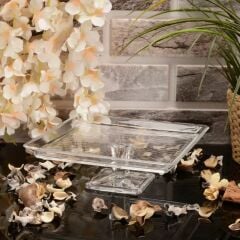 Paşabahçe 950007 Madlen Kare Ayaklı Servis Tabağı