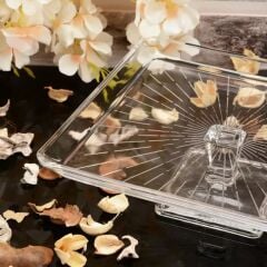 Paşabahçe 950007 Madlen Kare Ayaklı Servis Tabağı